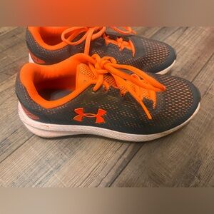Under Armour Kids' Black and Orange Sneakers